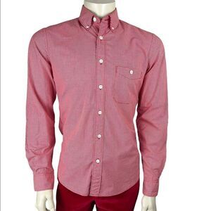 Todd Snyder New York Red/White Check L/S Dress Shirt Size Small